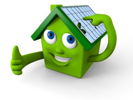 12454842 gelukkig groene huis toont zijn zonnepanelen op het dak2